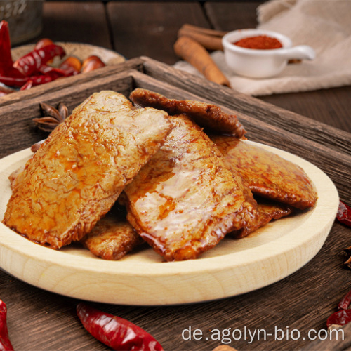 Beliebtes gesundes Essen, um würzige Streifen-Snack zu essen